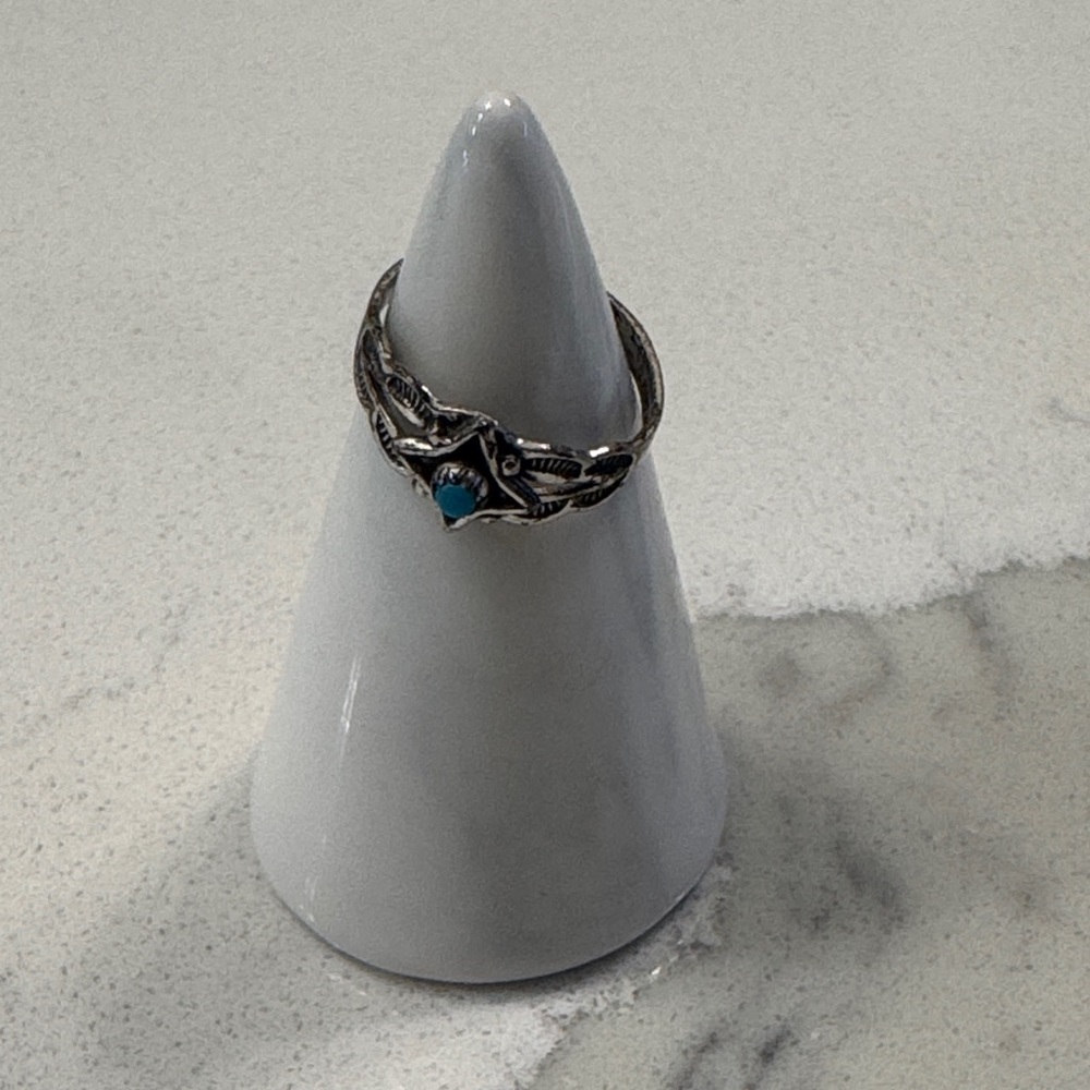 Sterling Silver Ring with Turquoise Accent